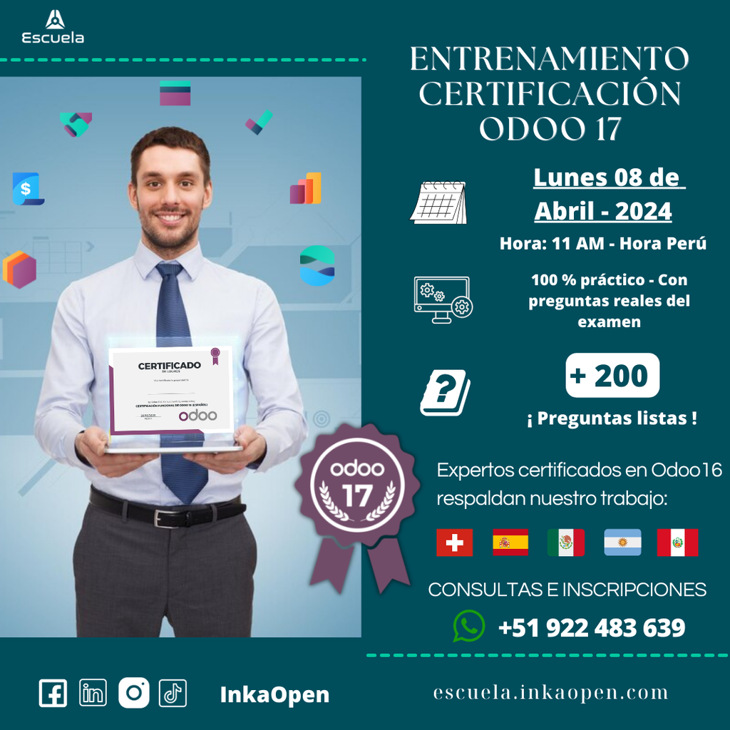 Entrenamiento Certificación oficial Odoo 17